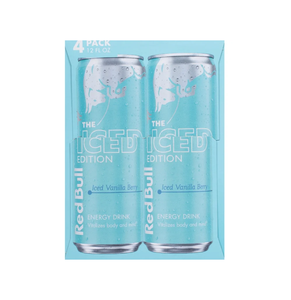 Bebida Energética Red Bull Iced Vanilla Berry al por Mayor, 24 Latas de 250ml, Contiene Vitamina B12 por 100ml para el Apoyo del Sistema Nervioso - Product Image 1