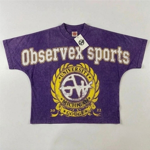 T-shirts basiques à col rond et manches courtes pour hommes, surdimensionnés, avec logo personnalisé imprimé, effet vintage, légers et usés - Product Image 5