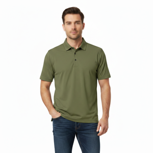 High Quality Men Cotton Polo Shirt <b>Classic</b> Short Sleeve with Button Collar Polo Shirt Casual Wear Short Sleeve Golf Shirt - Product Image 1