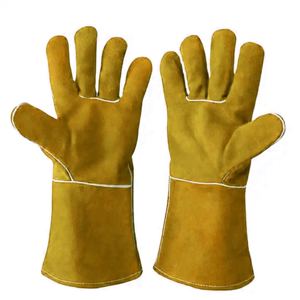 Guantes de Seguridad de Cuero Vacuno de Primera Calidad, Resistentes al Calor y de Alta Resistencia para Uso Industrial en Soldadura - Product Image 1