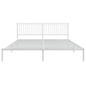 Cadre de lit en acier blanc thermolaqué 76x80 pouces Lits en métal - Product Image 5