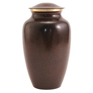 Luxurious Brass Cremation Urn With Customizable Features and a Glossy Finished for a Dignified <b>Memorial</b> by Axiom Home Accents - Product Image 1
