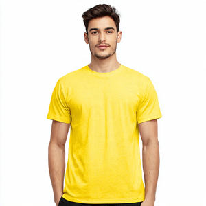 T-shirts de sport ajustés pour hommes, vêtements de sport pour la salle de gym, 100% coton tricoté, respirant, séchage rapide - Product Image 6