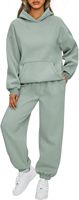 Ensemble de survêtement tendance pour femme : sweat à capuche et pantalon de jogging confortable, respirant, coupe régulière, écologique, séchage rapide