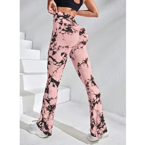 Leggings push-up taille mi-haute pour femme, effet lavé, sans couture, respirants, pour le yoga, la gym, le fitness, le sport, l'entraînement et la course - Product Image 1