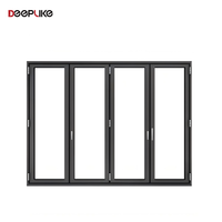 Fenêtre coulissante horizontale pliante en alliage d'aluminium d'origine avec rupture de pont thermique pour usage extérieur en cuisine