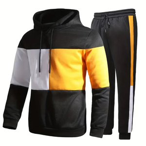 Conjunto Deportivo de 2 Piezas para Hombre, Sudadera con Capucha y Pantalones de Chándal de Felpa de Algodón, para Correr, Trotar, Entrenamiento, Ropa Deportiva Informal - Product Image 1