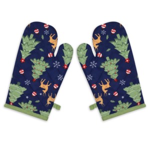 Nouvelle collection de Noël, magnifiques motifs imprimés, gants de four 100% coton pour la cuisine, 100% OEM, bonne qualité. - Product Image 6