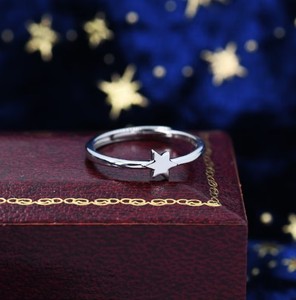 แหวนเงินแท้รูปดาวเล็กๆ ปรับขนาดได้ แหวนดาวแห่งดาวิด เครื่องประดับลายดาว แหวนดาวแห่งดาวิดขนาดเล็ก - Product Image 2