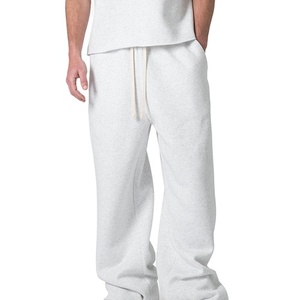 Hot Sale Custom Baggy Sweat Pant With <b>Drawstring</b> Fleece Cotton Slim Fit Casual Wash Straight <b>Trouser</b> Baggy Sweatpants for Men - Product Image 1