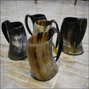 Tasse en corne de boeuf africaine de la meilleure qualité de Noorbaba International Tasse en corne de buffle en agate Tasse en corne de taureau pour la décoration du thé Matériau en verre - Product Image 6