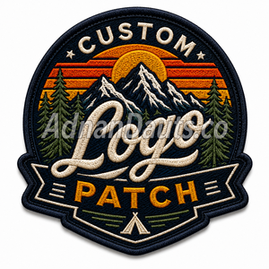 Wholesale Custom Embroidered Adventure Patch | Mountain Forest Logo Embroidery <b>Badge</b> | Iron-On & Sew-On Patch Manufacturer - Product Image 3