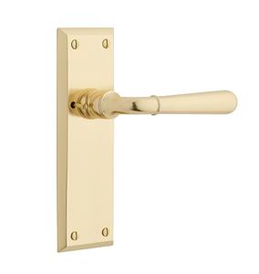 Poignée de porte double battante tendance en laiton et acier inoxydable pour mobilier domestique, personnalisable avec serrure de passage ou de confidentialité - Product Image 1