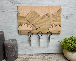 Premium Mountain Landscape <b>Wall</b> Mounted <b>Key</b> Holder <b>Hook</b> Stylish Nature Theme Home Decor And Gift Purpose Organizer From india - Product Image 6