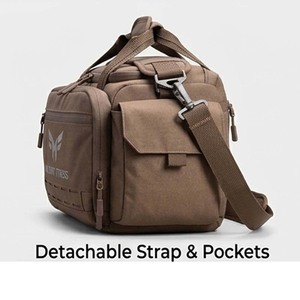 Sac de sport tactique grande capacité en toile avec fermeture éclair, sac de voyage et de sport portable, organisateur premium, grand sac de sport de type duffel - Product Image 3