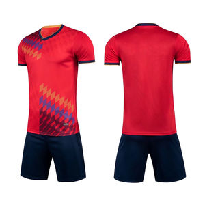 Tenues de football personnalisées 7V7, ensembles de maillots et shorts unisexes, grande taille, séchage rapide, respirant, antibactérien, ensemble complet - Product Image 4