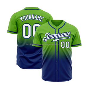 Meilleure vente Maillot de baseball et de softball unisexe vêtements de sport à séchage rapide personnalisé vente en gros maillot uni sublimé pour hommes - Product Image 2
