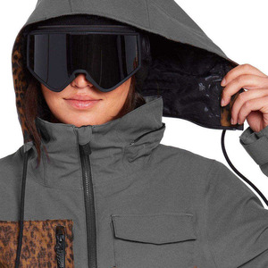 Traje de Nieve Personalizado para Hombre, con Capucha, Estampado de Leopardo Gris, Mono para Esquí y Snowboard, Impermeable, Ropa Deportiva para Nieve de Invierno - Product Image 6