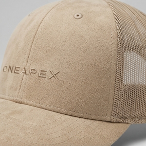 Gorra de béisbol tipo trucker de malla Custom One Apex con logo bordado, de algodón lavado, ajustable, unisex, estilo streetwear. - Product Image 6