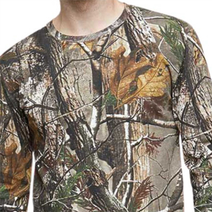 T-shirt camouflage Realtree pour homme, 100 % coton peigné, col rond, manches longues, chasse, extérieur, respirant, chemise camouflage - Product Image 6