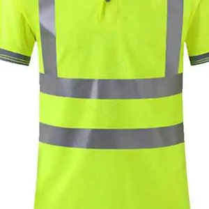 เสื้อโปโลนิรภัยแบบเรืองแสงพร้อมแถบสะท้อนแสงสำหรับพนักงานควบคุมการจราจร ไซส์ใหญ่ ผ้ากันยับ ต้านเชื้อแบคทีเรีย สวมใส่สบาย - Product Image 2