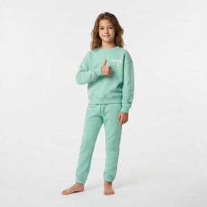 Conjunto Deportivo de Sudadera de Algodón para Niños con Pantalones Jogger, Logotipo Personalizado, Ropa Casual de Calle, Proveedor de Ropa - Product Image 3