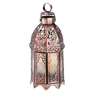 Lanterne à bougie en métal moderne faite à la main avec support en laiton antique support en verre pour les mariages décoration de noël de l'inde - Product Image 1