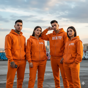 Hoodies à prix abordables, effet délavé soleil, broderie vieillie, haute qualité, en molleton bouclette épais, coupe oversize, avec fermeture éclair vieillie - Product Image 2