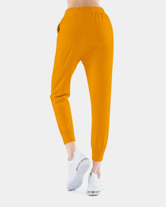 Pantalon de jogging jaune moutarde pour femme avec cordon de serrage, taille élastique, chevilles resserrées, décontracté, sportif, pour la détente - Product Image 2