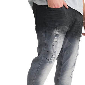 กางเกงยีนส์ทรงคาร์โก้แบบหลายกระเป๋า สไตล์ยูบีร์นแฟชั่น ล้างสีแบบแอซิดวอช - Product Image 6