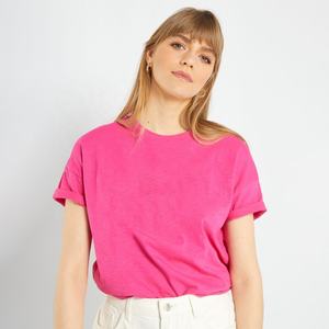 Camiseta de Mujer 2026 Vintage, Corte Regular, Seda/Algodón, Ecológica, Secado Rápido, Diseño Casual de Hombros Caídos, Jersey de 230g - Product Image 4