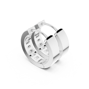 Pendientes de Aro Redondos y Atrevidos de Plata de Ley 925 con Circonita, Joyería Moderna para Mujer - Product Image 4