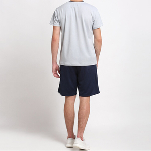 Ensemble T-shirt à manches courtes et short décontracté pour homme, confortable, respirant, couleur unie, pour l'été, style formel - Product Image 5