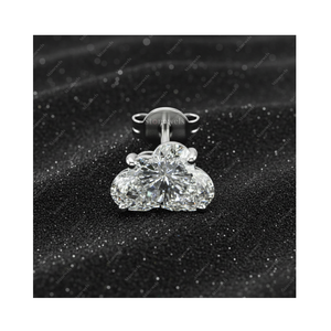 Pendientes de Diamante Cultivado en Laboratorio con Certificación GIA IGI, 3.0ct DEF VVS VS, Oro Fino de 925, Chapado en Plata de Ley, Regalo para Él y Ella - Product Image 1