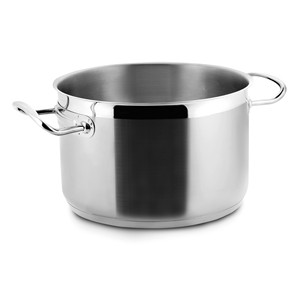 Pentola alta senza coperchio in acciaio inox, grande capacità, per uso su piano cottura - Product Image 1