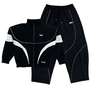Conjunto Deportivo Personalizado al por Mayor para Hombre, Chaqueta Ligera de Nailon con Cierre y Pantalones, Ropa Deportiva Informal para Correr - Product Image 1