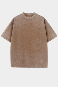 Camiseta de Algodón Extra Grande Personalizada para Hombre y Mujer, Cuello Redondo, Estilo Urbano, Informal, Lisa, Unisex - Product Image 3