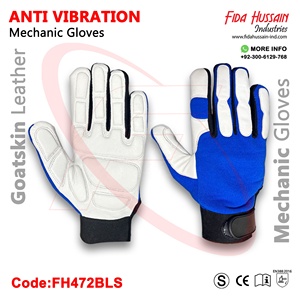 Vente en gros de gants de mécanicien en cuir de chèvre de qualité supérieure pour hommes gants de sécurité non doublés pour le travail quotidien fabriqués au Pakistan - Product Image 2
