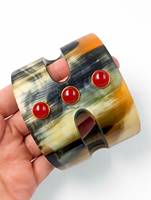 Bracelets en corne de buffle faits à la main, écologiques, avec pierres, tailles variées, pour mariages et Noël, par HF CRAFTS