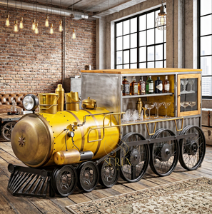 ตู้บาร์ไม้เนื้อแข็งสไตล์โบราณสำหรับอุตสาหกรรม ดีไซน์จากจุดฮ์ปุร์ อินเดีย โดย SUREN SPACE - Product Image 1