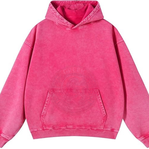 Sudadera con Capucha de Algodón Lavado para Mujer, Suave Felpa Francesa, con Acabado de Inspiración Vintage para un Estilo Urbano Informal - Product Image 5