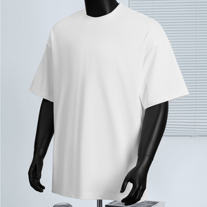 เสื้อยืดคอตตอน OEM 230gsm คุณภาพพรีเมียมสำหรับทุกเพศ พิมพ์ลาย DTG แบบพัฟฟ์ สปอร์ตแวร์ชาย แขนสั้น - Product Image 5