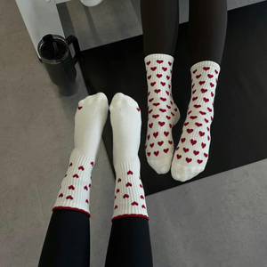 Calcetines de Pilates JZVINA con Diseño de Corazón, para Mujer, de Algodón de Alta Calidad, Ajuste Cómodo, Agarre Fuerte, Logotipo Personalizado, para Reformer, Yoga, Barre, Estudio - Product Image 5