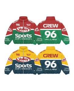 Chaqueta Deportiva Valley Sports Division para Hombre, Cortavientos, con Cierre, Cuello Alto, Estilo Deportivo, Diseño con Bloques de Color y Estampado, para Otoño - Product Image 1