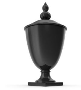 Luxury Traditional Brass Urn <b>Matte</b> Black <b>Lacquer</b> Round Cover Vase Floral Engraved Decorative Jar 4-5L Capacity for Home Decor - Product Image 3