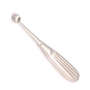 Cureta ósea manual de cuchara afilada, 17 cm, mango hueco, eje recto, copa ovalada, acero inoxidable alemán, autoclavable, reutilizable - Product Image 3