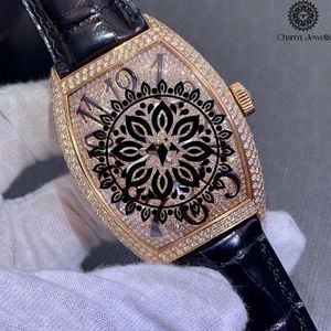 Montre de luxe Charm Jewells en acier inoxydable avec lunette sertie de diamants, cadran analogique, mouvement mécanique, 40 mm, étanche 10 bars, pour homme - Product Image 5