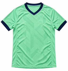 Camiseta de Fútbol Personalizada Color Marfil Borgoña, Cuello en V, Manga Corta, Ribete en Contraste, Venta al Por Mayor para Partidos, Entrenamientos, Torneos y Ligas - Product Image 4