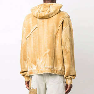 Sweat à capuche oversize pour homme 100% coton molletonné, streetwear d'automne, fermeture éclair intégrale, vierge et personnalisable, vente en gros OEM - Product Image 3