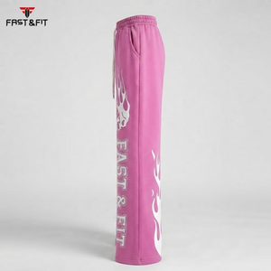 Top trending Custom logo Design <b>Trouser</b> Loose Fit Flare Sweat Pants Men Baggy Flare Sweatpants men pants - Product Image 3